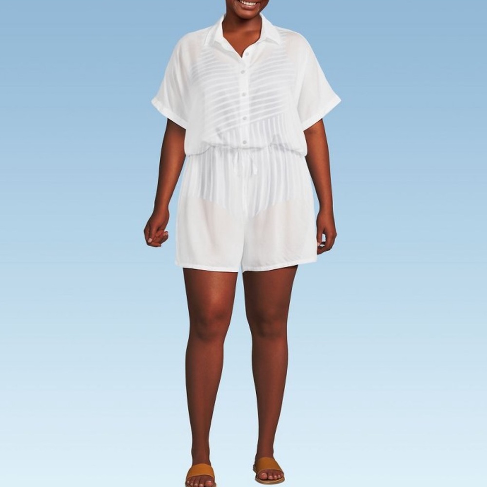 Lands End Swim coverup romper